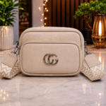 Premium Crossbody Camera Bag – Beige